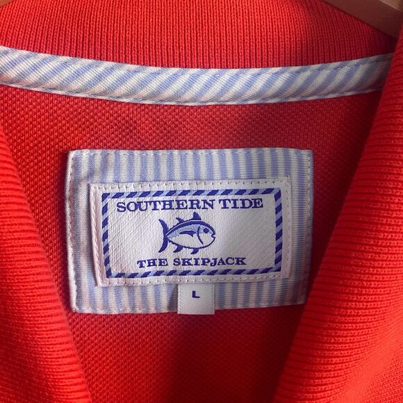 Southern Tide Mens Large The Skip Jack Florida Gators Polo Shirt Orange - Picture 7 of 8